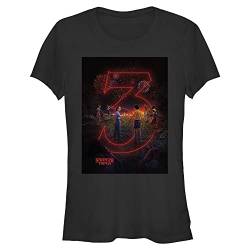 Stranger Things Damen Season Three Short Sleeve T-shirt, Schwarz, L von Stranger Things