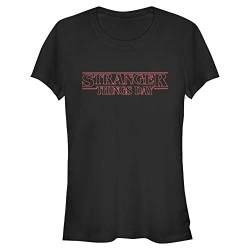 Stranger Things Damen Stranger Things Day Short Sleeve T-shirt, Schwarz, XL von Stranger Things