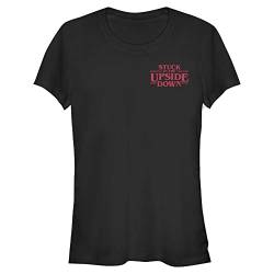 Stranger Things Damen Upside Down Pocket Short Sleeve T-shirt, Schwarz, XL von Stranger Things