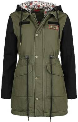 Stranger Things Hellfire Club Frauen Parka grün/schwarz M von Stranger Things