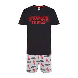 Stranger Things Herren Schlafanzug-Set, Größen S bis XXL, Schwarz , L von Stranger Things