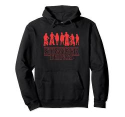 Stranger Things Kids In Their Bikes Red Silhouettes Logo Pullover Hoodie von Stranger Things