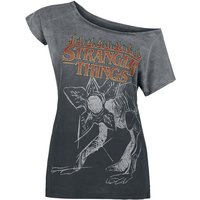 Stranger Things T-Shirt - Fire Logo - S bis XL - für Damen - Größe L - grau  - EMP exklusives Merchandise! von Stranger Things