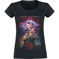 Stranger Things T-Shirt - Staffel 3 Cover - XS bis XXL - für Damen - Größe S - schwarz  - EMP exklusives Merchandise! von Stranger Things