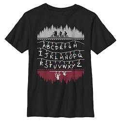 Stranger Things Unisex Kinder Alphabet Lights Short Sleeve T-shirt, Schwarz, Einheitsgröße von Stranger Things