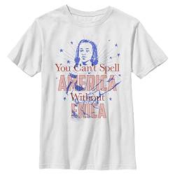 Stranger Things Unisex Kinder America Erica Short Sleeve T-shirt, Weiß, Einheitsgröße von Stranger Things