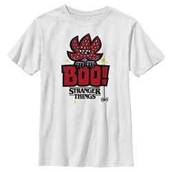 Stranger Things Unisex Kinder Boo Short Sleeve T-shirt, Weiß, Einheitsgröße von Stranger Things