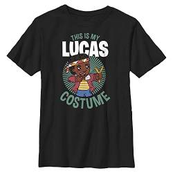 Stranger Things Unisex Kinder Lucas Costume Short Sleeve T-shirt, Schwarz, S (116cm) von Stranger Things
