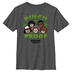 Stranger Things Unisex Kinder Pinch Proof Short Sleeve T-shirt, Dunkles Heidegrau, Einheitsgröße von Stranger Things