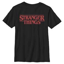 Stranger Things Unisex Kinder Stranger Things Short Sleeve T-shirt, Schwarz, 128 von Stranger Things