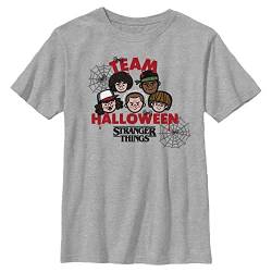 Stranger Things Unisex Kinder Team Halloween Short Sleeve T-shirt, Heather Grey, Einheitsgröße von Stranger Things