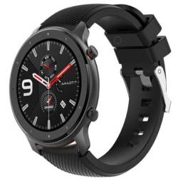 Strap-It Silikonarmband - kompatibel mit - Xiaomi Amazfit GTR (1) 47mm - Armband - Schwarz - fur GTR 2 (Classic) - GTR 2e - GTR 2 Sport - GTR 3 - GTR 3 Pro - Stratos - Pace - Mi Watch - Watch S1 von Strap-it
