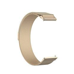 Strap-it 18mm Universal Edelstahl Uhrenarmband - Schnellverschluss Milanese Metallarmband mit Magnetverschluss für Alle (Smart) watches für Damen und Herren - Champagner von Strap-it
