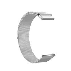 Strap-it 20mm Universal Edelstahl Uhrenarmband - Schnellverschluss Milanese Metallarmband mit Magnetverschluss für Alle (Smart) watches für Damen und Herren - Silber von Strap-it