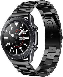 Strap-it Gliederarmband Schwarz - Passend für Samsung Galaxy Watch 3-45mm - Armband für Smartwatch - Ersatzarmband Edelstahl - für Damen und Herren - Zubehör passend für Samsung Galaxy Watch 3-45mm von Strap-it