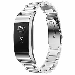 Strap-it Gliederarmband Silber - Passend für Fitbit Charge 2 - Armband für Smartwatch - Ersatzarmband Edelstahl - für Damen und Herren - Zubehör passend für Fitbit Charge 2 von Strap-it
