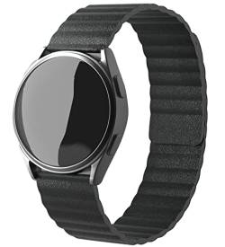 Strap-it Lederarmband Schwarz - Passend für Huawei Watch GT & GT 2-46mm - Armband für Smartwatch - Ersatzarmband - 46mm von Strap-it