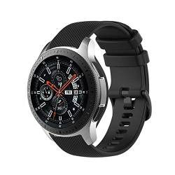 Strap-it Luxus Silikonarmband - schwarz - Passend für Samsung Galaxy Watch 46mm von Strap-it