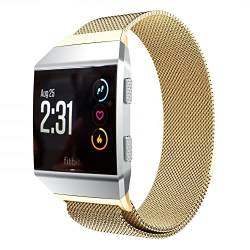 Strap-it Milanese Armband - Kompatibel mit Fitbit Ionic Armband Ersatzarmband Edelstahl - Magnetverschluss - für Armband Gold (M/L) von Strap-it