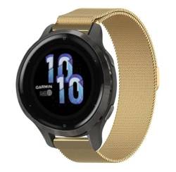 Strap-it Milanese Gold - Passend für Garmin Venu 2s - Armband für Smartwatch - Ersatzarmband Edelstahl - für Damen und Herren - Zubehör passend für Garmin Venu 2s von Strap-it