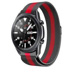 Strap-it Milanese Rot - Passend für Samsung Galaxy Watch 3-45mm - Armband für Smartwatch - Ersatzarmband Edelstahl - für Damen und Herren - Zubehör passend für Samsung Galaxy Watch 3-45mm von Strap-it
