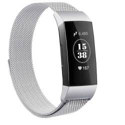 Strap-it Milanese Silber - Passend für Fitbit Charge 3 & Fitbit Charge 4 - Armband für Smartwatch - Ersatzarmband Edelstahl - für Damen und Herren - Zubehör passend für Fitbit Charge 3 & Fitbit Charge 4 von Strap-it