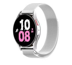 Strap-it Milanese Silber - Passend für Samsung Galaxy Watch 5-44mm - Armband für Smartwatch - Ersatzarmband Edelstahl - für Damen und Herren - Zubehör passend für Samsung Galaxy Watch 5-44mm von Strap-it
