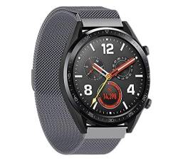 Strap-it Milanese Space grey - Passend für Huawei Watch GT & GT 2 - 42mm - Armband für Smartwatch - Ersatzarmband - 42mm Edelstahl - für Damen und Herren - Zubehör passend für Huawei Watch GT & GT 2 - 42mm von Strap-it