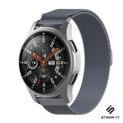 Strap-it Milanese Space grey - Passend für Samsung Galaxy Watch - Armband für Smartwatch - Ersatzarmband Edelstahl - für Damen und Herren - Zubehör passend für Samsung Galaxy Watch von Strap-it