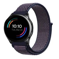 Strap-it Nylonarmband Blau - Passend für OnePlus Watch - Armband für Smartwatch - Ersatzarmband von Strap-it