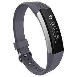 Strap-it Silikonarmband Grau - Passend für Fitbit Alta - Armband für Smartwatch - Ersatzarmband von Strap-it