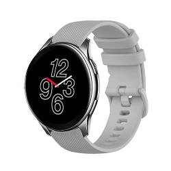 Strap-it Silikonarmband Grau - Passend für OnePlus Watch - Armband für Smartwatch - Ersatzarmband von Strap-it