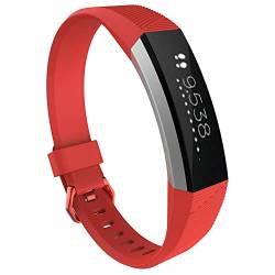 Strap-it Silikonarmband Rot - Passend für Fitbit Alta - Armband für Smartwatch - Ersatzarmband von Strap-it