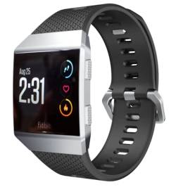 Strap-it Silikonarmband Schwarz - Passend für Fitbit Ionic - Armband für Smartwatch - Ersatzarmband von Strap-it