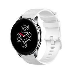 Strap-it Silikonarmband Weiß - Passend für OnePlus Watch - Armband für Smartwatch - Ersatzarmband von Strap-it
