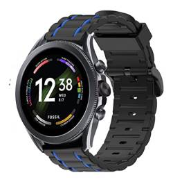 Strap-it Sport Blau - Passend für Fossil Gen 6 - Armband für Smartwatch - Ersatzarmband - 44mm von Strap-it