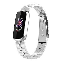 Strap-it Stahlband Silber - Passend für Fitbit Luxe - Armband für Smartwatch - Ersatzarmband Edelstahl - für Damen und Herren - Zubehör passend für Fitbit Luxe von Strap-it