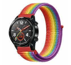 Strap-it nylon Bunt - Passend für Huawei Watch GT & GT 2-42mm - Armband für Smartwatch - Ersatzarmband - 42mm von Strap-it