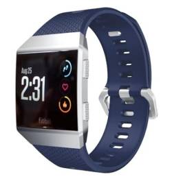 Strap-it silikon Blau - Passend für Fitbit Ionic - Armband für Smartwatch - Ersatzarmband von Strap-it