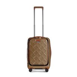 Stratic Leather and More - 4-Rollen-Kabinentrolley Fronttasche 15" 55 cm S Champagne von Stratic