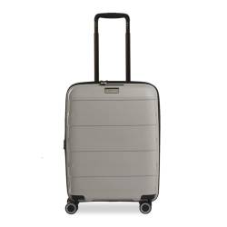 Stratic Straw + Hartschalen-Koffer Trolley Handgepäck Koffer klein Reisekoffer, nachhaltig, 4 Rollen, erweiterbar, TSA-Schloss (Größe S, beige) von Stratic