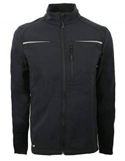 Strauss Engelbert Softshelljacke (Größe L, Farbe schwarz) - Outdoor - winddicht wasserdicht atmungsaktiv - leicht und flexibel von Strauss