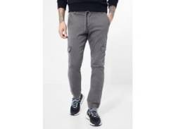 Cargohose STREET ONE MEN Gr. 31, Länge 34, grau (steel grey) Herren Hosen Cargohosen von Street One