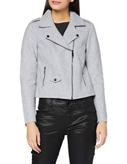 STREET ONE Damen 211257 Biker Jacke, City Grey Melange, 36 von Street One