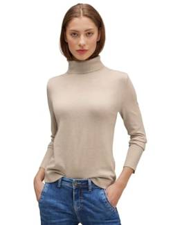 STREET ONE Damen A302536 Rollkragenpullover, Spring Sand Melange, 38 von Street One