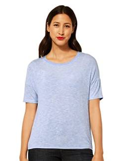 STREET ONE Damen A318506 Jerseyshirt, Cozy Blue Melange, 36 von Street One