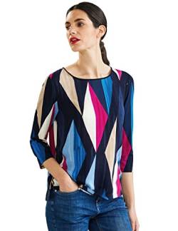 STREET ONE Damen A319430 T-Shirt 3/4 Arm, deep Blue, 34 von Street One