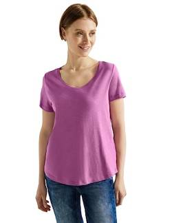 STREET ONE Damen A319481 Kurzarmshirt Flammgarn, Meta Lilac, 36 EU von Street One