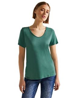 STREET ONE Damen A320124 T-Shirt Sommershirt, Lagoon Green, 36 EU von Street One