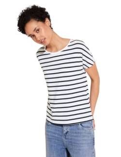 STREET ONE Damen A321269 Gestreiftes T-Shirt, Off White, 34 von Street One